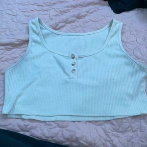 yellow tank top crop top